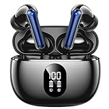 ZZU Wireless Earbuds, 2025 Ear Buds with Big Bass Stereo Sound, Lightweight Bluetooth Earbuds with 48 Hours Playtime, in-Ear Fit Earphones, IPX7, Hands-Free Calls with AI for iPhone, Android, Pad