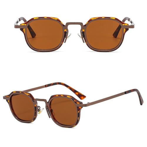 Lunettes de soleil rétro à protection UV400 et monture métallique petite