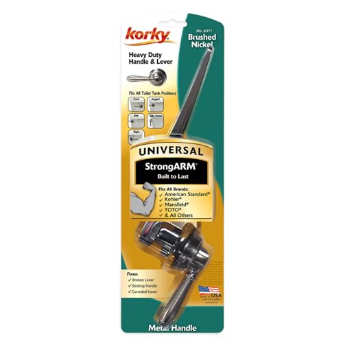 image for Korky Strong Arm Metal Toilet Handle and Lever - Universal to Fit Fron