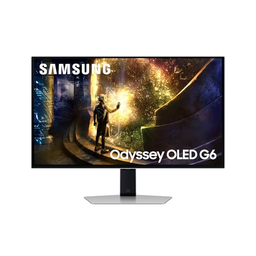 Image of Samsung Odyssey OLED G6 - G60SD 27' Gaming Screen 240Hz 2560x1440 0.03ms 250cd /m 2xHDMI 1xDisplayport Height Adjustable Stand Swivel Tilt