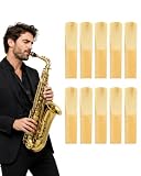 FPIJMG anches saxophone alto 2.5 – Lot de 10 | Épaisseur 2,5 – Bois Premium & Tolérance Uniforme – Attaque Fluide & Son Chaud pour Pratique Quotidienne et Scène