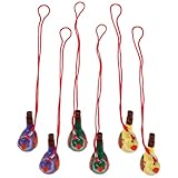 UPKOCH Lot de 6 sifflets en céramique pour oiseaux : sifflets en argile remplissables d'eau – chants et gazouillis d'oiseaux réalistes, parfaits comme cadeaux de fête de Pâques.