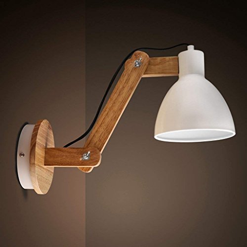 Lámpara de pared de madera orientable con diseño retro de personalidad GZ 2