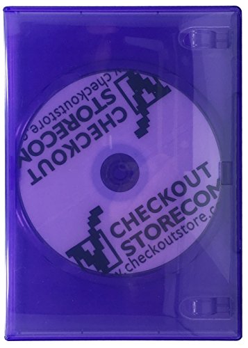 Checkoutstore (10) Premium Standard Single 1-Disc Dvd Cases 14Mm (Clear Purple) #TOP1