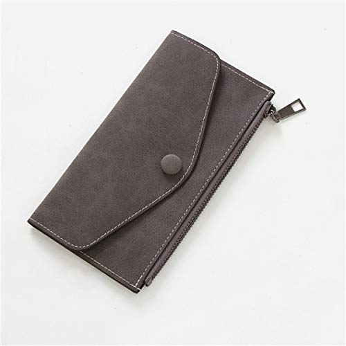 FMURY Wallet Women's Long, Zipper Women's Wallet, Thin Card Holder, Frosted Envelope, New Wallet(C)
