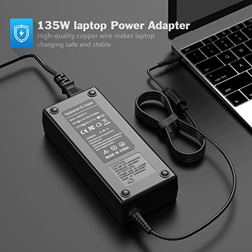 135W AC Adapter Laptop Charger for HP 391174-001 384023 481420-001; HP DC7800 DC7900; HP Compaq Elite 8000 8200 8300 with Size 7.4mm 5.0mm Power Supply Cord Plug - Thumbnail 6