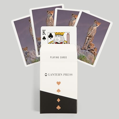 Lantern Press Cheetah and Babies naipes póker 52 cartas miniatura 6