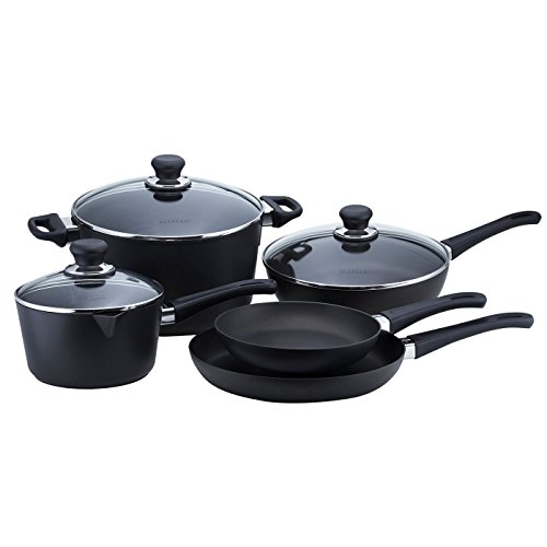 Scanpan Classic 8 Piece Cookware Set, Non Induction, Black