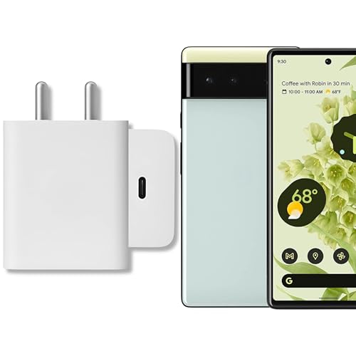 Image of Original 30W Type-C Charger| Fast Charging Adapter, White, Compatible with Google Pixel Fold /7 /7A /7 Pro /Pixel 6 /Pixel 6A /Pixel 6 Pro (Only Adapter)