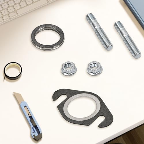 Auspuffdichtung Krümmer Dichtung Set mit Auspuff Stehbolzen für 50cc 2T Roller, passend für Yamaha Modelle