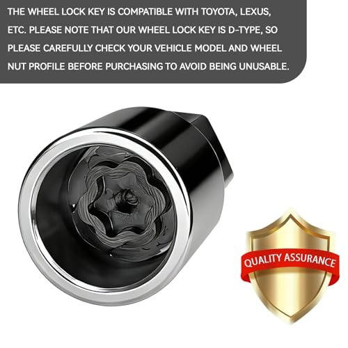 SWQS D-Wheel Locking Lug Nut Removal Tool Key for Toyota, Professional Anti-Theft Lock Nut Remover Socket, Lost Wheel Lock Key Replacement for Tacoma, Camry, Corolla, Tundra, Automotive Tools