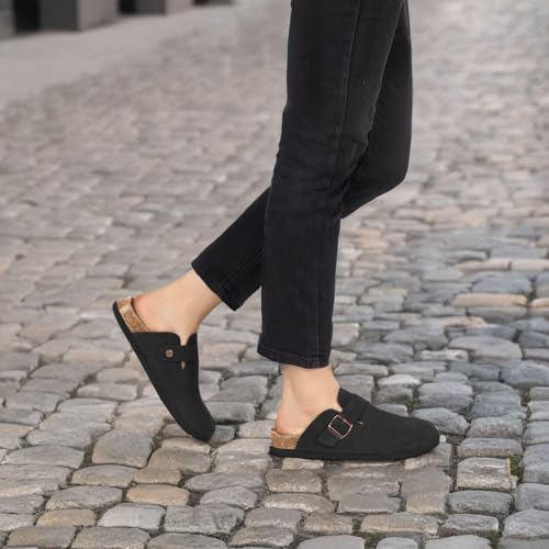 Image of EMMA NEW YORK Womens Clogs Mules Slip-On for Women with Arch Support Cork Footbed Potato Shoes