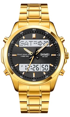 Montre étanche double affichage pour lire l'heure facilement la nuit