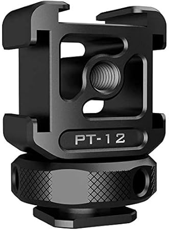 AFVO Aluminium Triple Cold Shoe Camera Flash Shoe Mount Adapter for Lights, LED Monitors, Microphones, Audio Recorder & Studio