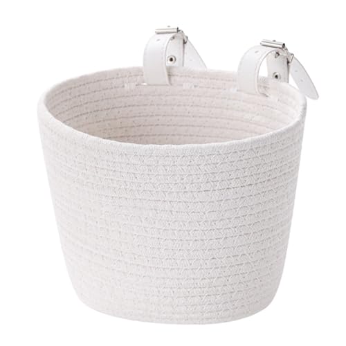 子供用自転車バスケット 幼児用バスケット ハンドルバーバスケット 安定 頑丈 前かご フロントかご 取付簡単フロント 工具不要 通学 通勤 洗える 田園風 防水 レザーストラップ付き 自転車アクセサリー 多機能 ハンドルバスケット 男の子 女の子 ショッピ