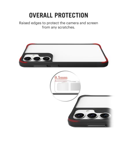 Image of DailyObjects Case for Samsung Galaxy S24 Plus, Drop Protection Polycarbonate Black Hybrid Slim Shockproof Back Cover