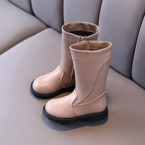 sfdgfhyf Toddler Cartoon Boots Fashion Autumn Winter Girls Mid Calf Boots Flat Bottom Thick Soles Non Slip Warm Solid2