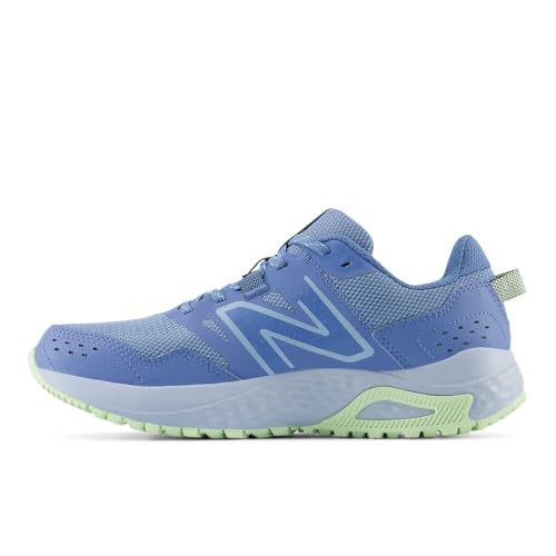 New Balance Women's 410 V8 Trail Running Shoe, Blue Laguna/Light Chrome Blue/Melon Water, 92