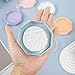 Cosmetic Cotton Pad Holder Pack of 6 Plastic Cotton Round Holder Polygonal Portable Travel and Sealed Suitable for Makeup Remover Cotton Cotton Balls Beads 6 Colors