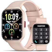 Smart Watch, 1.96" HD Smartwatches for Men Women, Answer/Make Calls, IP68 Waterproof Fitness Watch, Heart Rate/Sleep/SpO2 Monitor, Fitness Tracker with 113+ Sport Modes, for iOS/Android Rose Gold