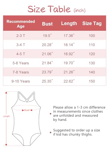 Alakuoti Girls Swimsuit Cute Pink Leopard Printed Swimwear One Piece Upf 50+ Quick Dry Bathing Suits Cross Shoulder Strap Swimwear Size 8 7 thumb #4