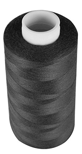 Hilo de poliéster oscuro de 5000 metros, 1 bobina para costura, bordado, quilting y sobrecostura miniatura 5