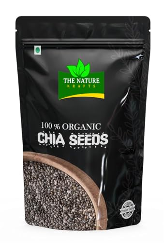 Image of The Nature Krafts chia seeds | chia seeds for weight loss | Omega-3 Seeds for Eating | Non-GMO and Fibre Rich Seeds (1 kg)