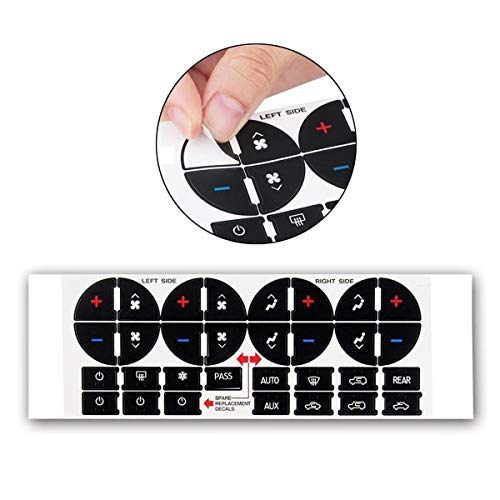 image for StyleZ 3PCS Replacement AC Dash Button Decal Stickers Fix Ruined Faded