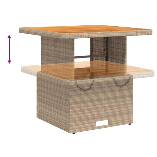 Table réglable en hauteur 40/71 cm pliable et extensible en polyrotin - 5