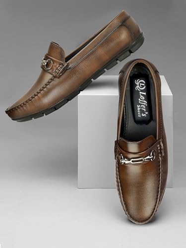 Image of TROTUS Men's Loafer for Men | Stylish & Comfortable with Soft Cushioned Insole | Hand-Stitched Design for Trendy