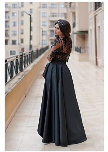 Emmani Women's High Low Waist Long Skirt High Waist Dance Dress Irregular Skirt Satin Homecoming Ball Party4