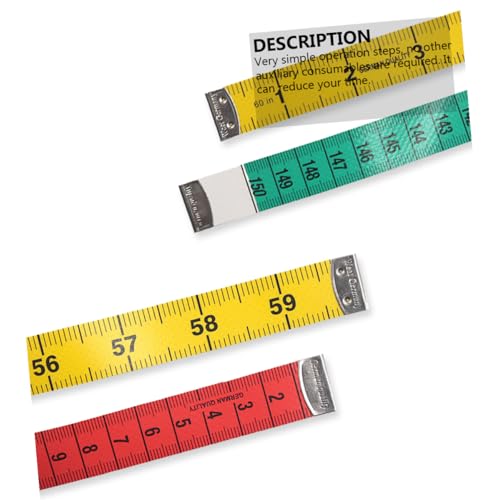Set de 3 cintas métricas flexibles portátiles retráctiles miniatura 2