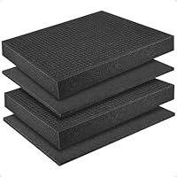 HUALIANG 4 Stück Schaumstoff Zuschnitt, Rasterschaumstoff Schaumstoff Polster, Schaumstoffeinlage Werkzeug Kamerakoffer Foam für Koffereinlage Tabletop Miniaturen(2er 40 x 30 x 5cm + 2er 40x30x1cm)