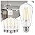 Linkind Edison Light Bulbs Dimmable, 60W Equivalent E26 Vintage Edison ST58 Antique Decorative Filament LED Light Bulbs, 6W 700LM, 4000K Cool White Clear Glass Light Bulbs, 6 Packs