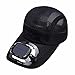 Berretto da Baseball Ventilatore Solare, Raffreddamento Doppia Ricarica USB Solare, Rimovibile, velocità del Vento Regolabile Ventilazione Cappello da Viaggio Sportivo con Protezione Solare