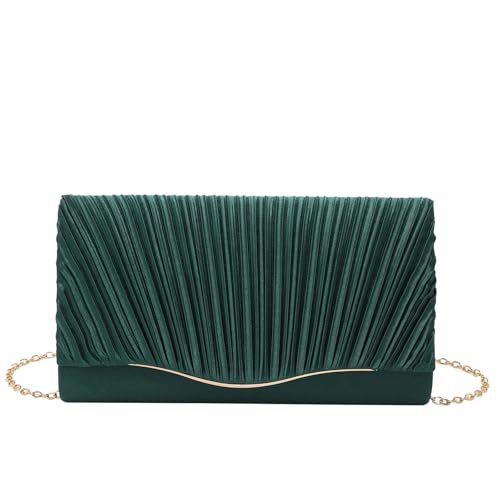 Sac à bandoulière plissé chic à chaîne dorée élégant