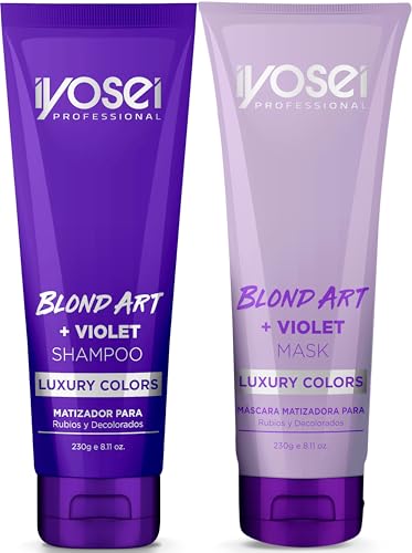 Professional Purple Shampoo & Toner Mask Set – Violet Toning for Blonde, Bleached, Highlighted & Silver Hair – Helps Balance Warm Tones, Sulfate Free