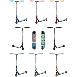 Patines Azteca Two Bare Feet Patinete de Acrobacias – Patinete de cuña y Estilo Libre Azteca para Trucos, niños, Adolescentes, Adultos (cuña Negro/Naranja)