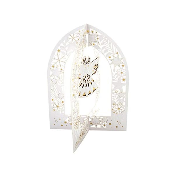 Hallmark Premium Charity Weihnachtskarten - 5 Karten in 1 3D Engel ausklappbares Design – Bild 4