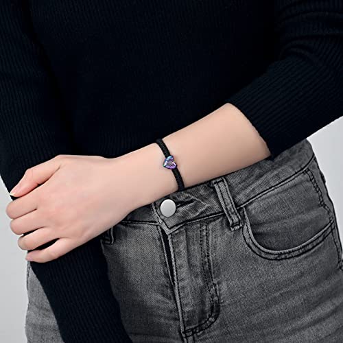 Bracelet urne cœur pour cendres ajustable, solution deuil discrète - 5