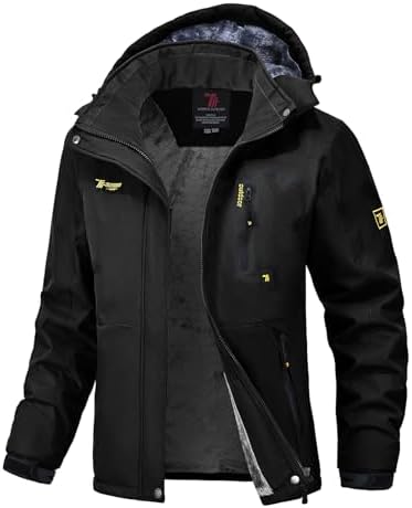 donhobo Damen Jacken Fleecejacke Winterjacke Wasserdicht Atmungsaktiv Verdickt Warm Winddicht Softshelljacke Outdoor Funktionsjacke mit Abnehmbare Kapuzen