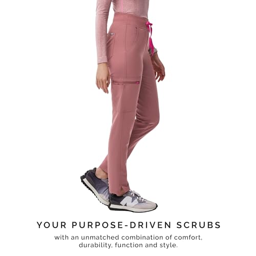 Image of FIGS YOLA High Waisted Skinny Scrub Pants for Women - 11 Pockets, 4-Way Stretch, Yoga Waistband