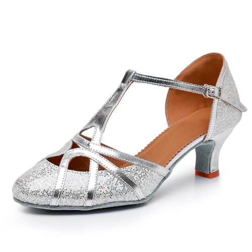 Rosefinch Latin Dance Shoes for Women – Silver 38 EU