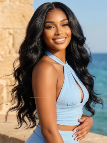 Image of KLAIYI Body Wave V Part Human Hair Wigs Glueless Upgrade U Part Wig 18Inch