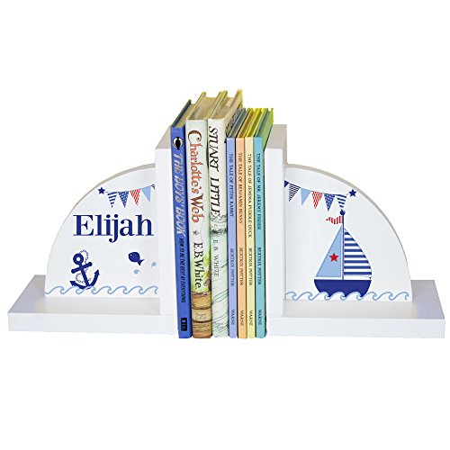 Boy's Personalized Sailboat Bookends