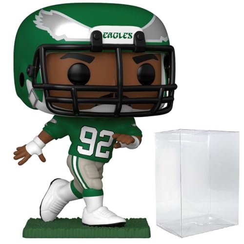 POP Football Sports Legends: Eagles - Reggie White Funko Vinyl Figure (Bundled with Compatible Box Protector Case), Multicolor, 3.75 inches
