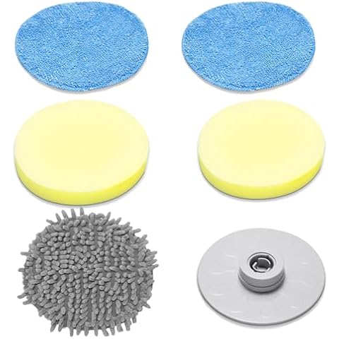 kHelfer Foam Scrubber and Scouring Pad for Electric Spin Scrubber, Microfiber Chenille Replacement Mop Cleaning Brush for Electric Spin Scrubber for Glass, Window, Floor Cleaning Cover
