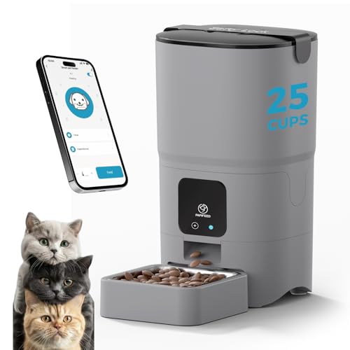 PAPIFEED Automatic Cat Feeder Upgrade, WiFi Pet Feeder with APP C...