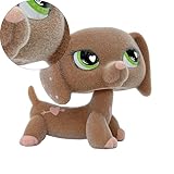 Flocked Custom Pet Shop Toy Fuzzy Animal Figure Dachshund Dog Puppy OOAK Compatible with Old LPS (#556)