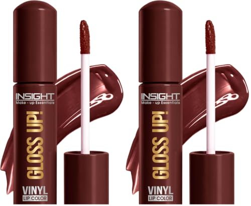 Image of INSIGHT Gloss Up Lip Color - Spiced Caramel | High-Gloss Finish | Non-Transfer | Smudge Proof | Rich Pigmentation | Lightweight, Long-Lasting Formula | All-Day Comfortable Wear (4g) (Pack of 2)